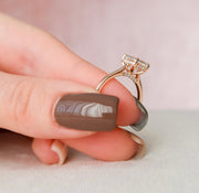 Antique Style Emerald Cut Engagement Ring
